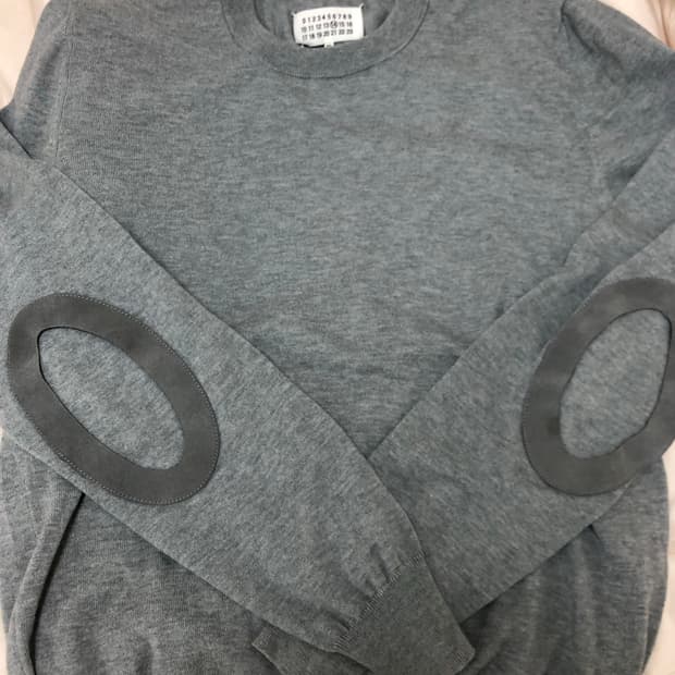 마르지엘라 엘보 패치 니트