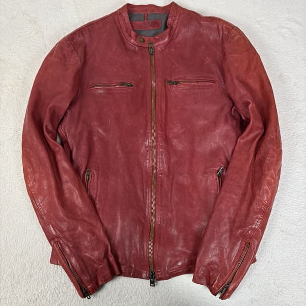 [52] ITALY 레드 양가죽 자켓