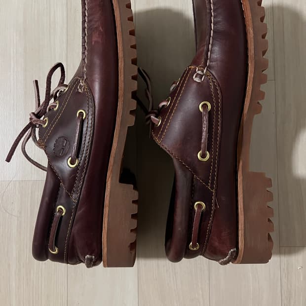 팀버랜드 보트슈즈 버건디 270