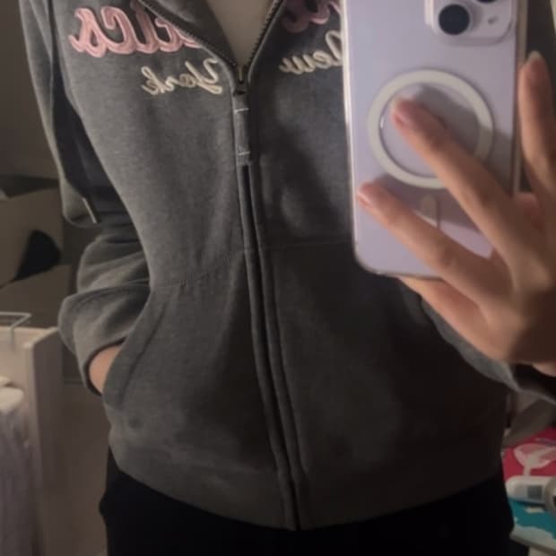 희귀템 울프죠 딱붙핏 후드집업