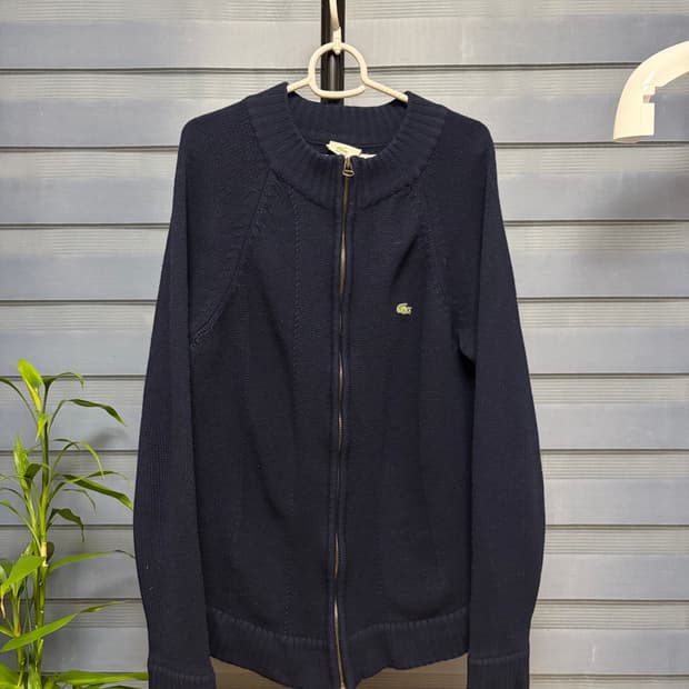 라코스테 니트 집업 가디건 네이비 100~105