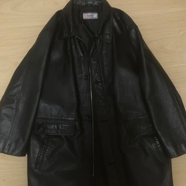 빈티지 레더 자켓 카코트