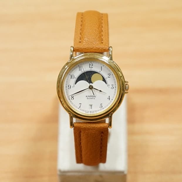 80s 삼성 카파 (세이코 무브먼트) 문페이즈 금장 쿼츠 시계