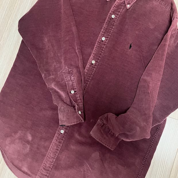 폴로 코듀로이 셔츠 버건디 s