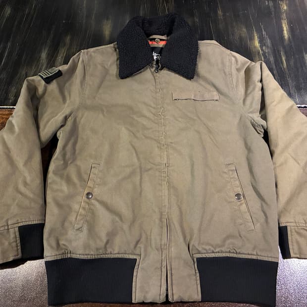 M) 스투시 밀리터리 봄버 워크자켓 올리브