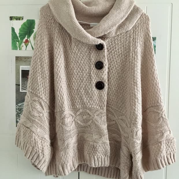 일본빈티지 사와코 베이지 케이프 모리걸 하구미