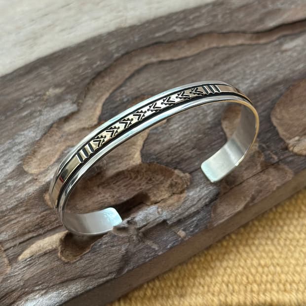 네이티브아메리칸 인디언주얼리 나바호 골드필드 커프