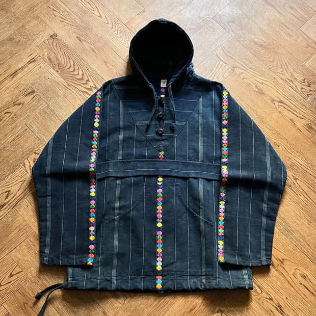 [M]90's 핸드메이드 히피 후드 파카