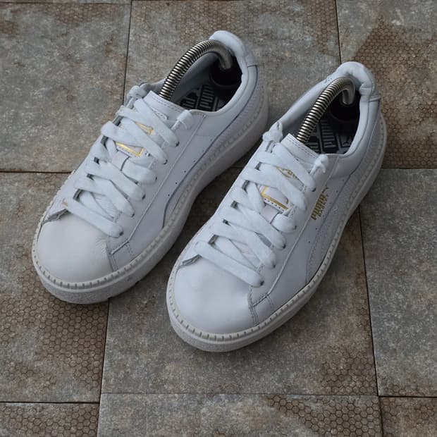 (220)푸마 바스켓 플랫폼 트레이스 화이트