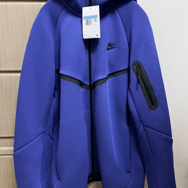 [새상품] 나이키 테크팩 테크플리스 풀집 윈드러너 후드집업 네이비블루 M