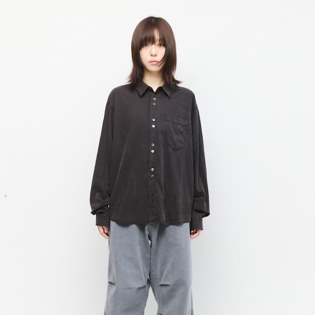 해칭룸 라나 셔츠 다이드 차콜 4
