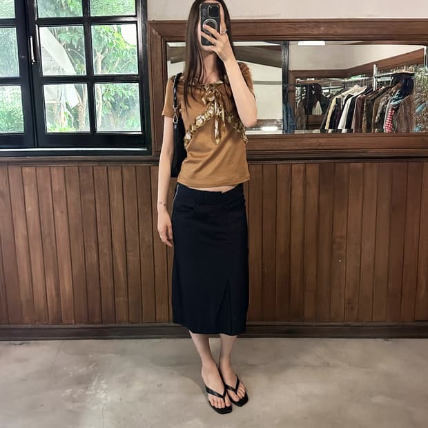 COURRÈGES floral ribbon top