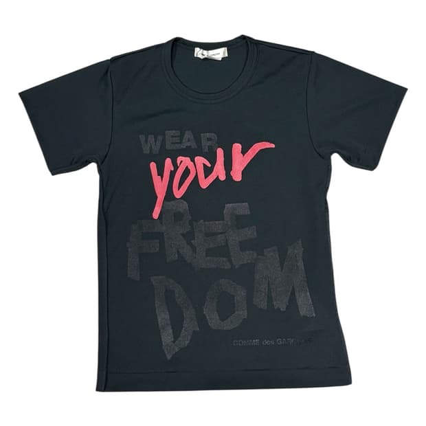 2017 꼼데가르송 네 자유를 입어 반팔 티셔츠