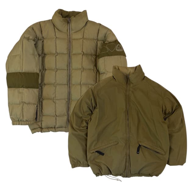 00s 나이키 ACG 아카이브 리버시블 다운 패딩 카키