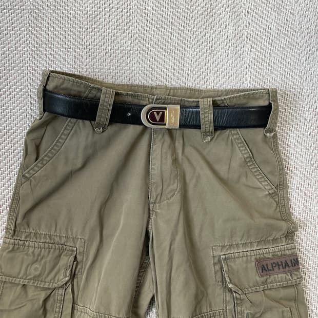 발렌티노 골드 버클 레더 벨트 J03692