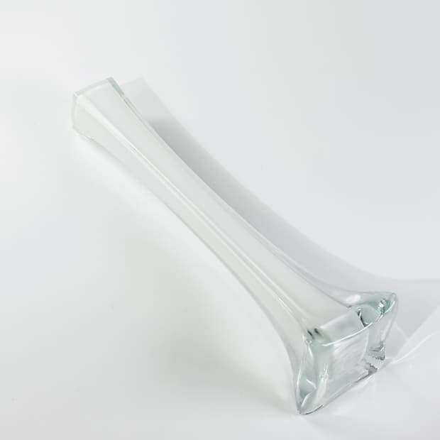 Eiffel Tower artglass square vase(white)