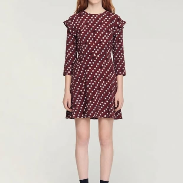 산드로 슈팅스타 실크100 미니원피스 1사이즈