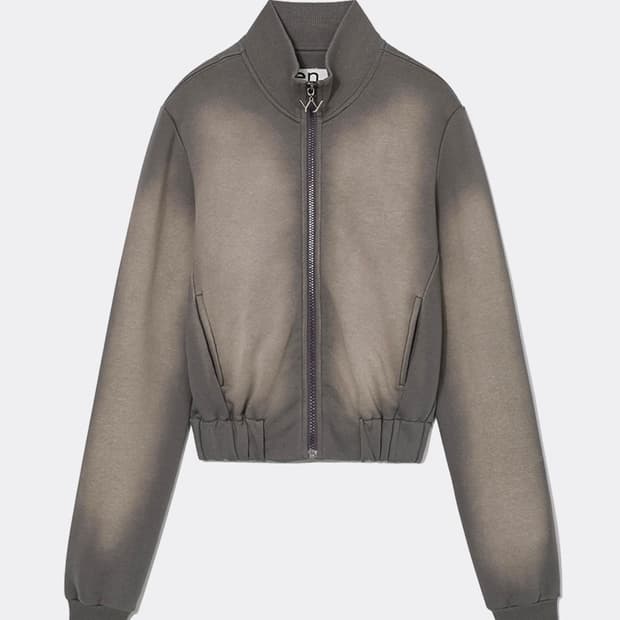 오픈 와이와이 워시드 베이비 집업 재킷 그레이