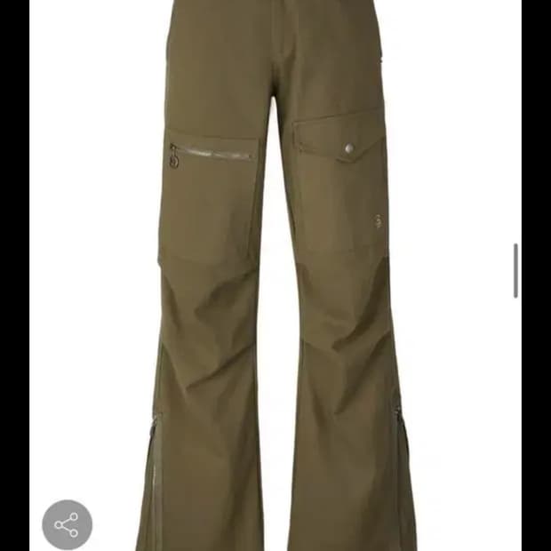 세릭 코튼 지퍼 부츠컷 팬츠 2 브라운