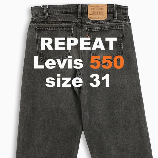 리바이스 550 오렌지탭 흑청 90s 31 인치 OR5503238
