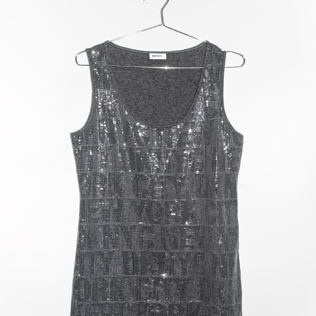 "New York" Spangle Sleeveless Top