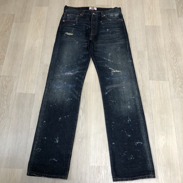 (30) 리바이스 Levi's 501 스트레이트핏 디스트로이드 페인팅 데