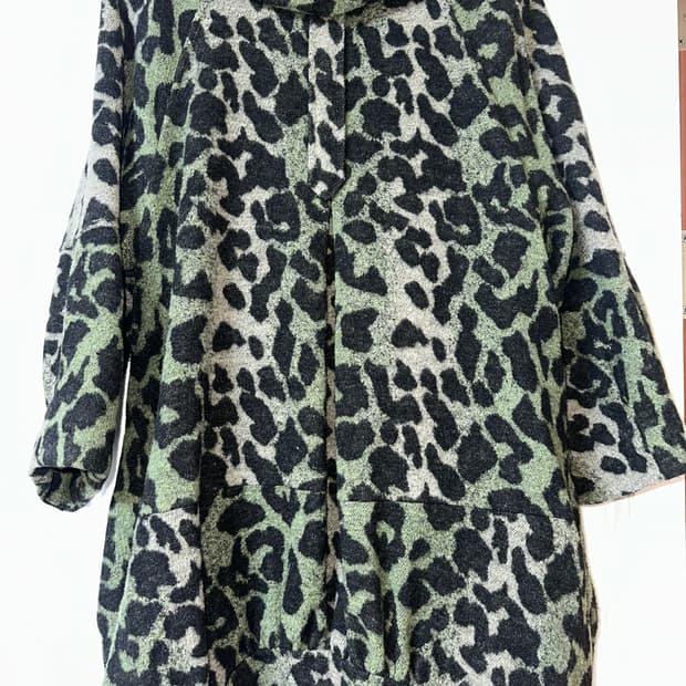 갸루 펑크 호피 코트