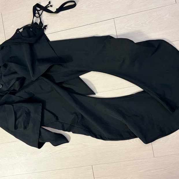 카시코 레이어드 스트랩 팬츠 블랙 L