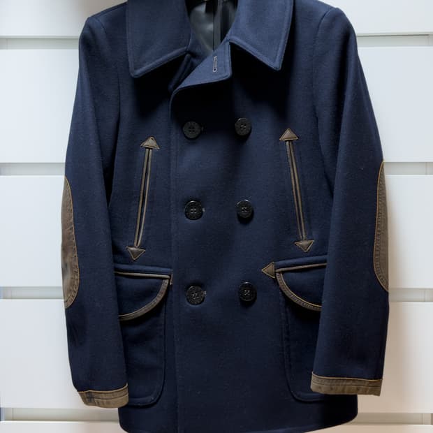 RRL 더블알엘 레더트림 피코트 (S) 판매합니다.