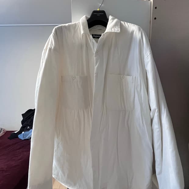 슈프림 x MM6 메종 마르지엘라 패디드 셔츠 화이트(xxl)