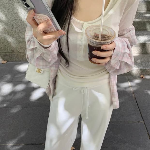 샵리즈 Baby button layered tee