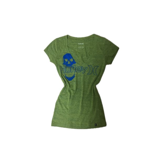 Hurley 브이넥 스컬 반팔