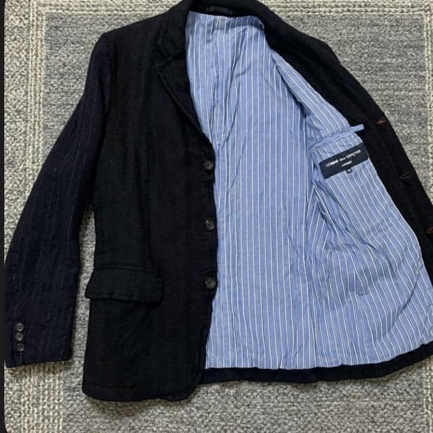 꼼데 옴므 울 축용 테일러드 자켓