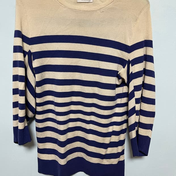 TIME  타임 스트라이프 여성 니트 티셔츠