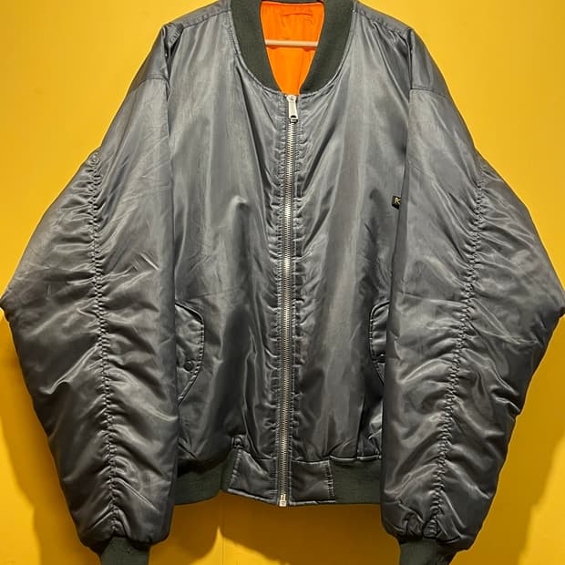 [4XL] 로스코 MA-1 나일론 플라이트 점퍼 밀리터리 봄버 자켓