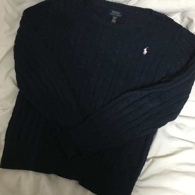 폴로 랄프로렌 걸즈 꽈배기 니트