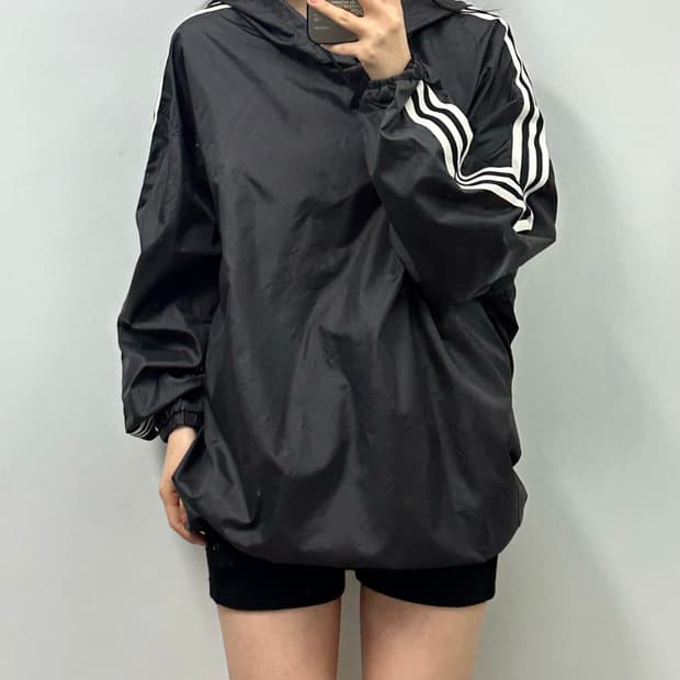 아디다스 일판 빅 트레포일 웜업 후드티