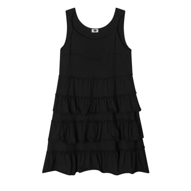 콜로신스 COLOCYNTH NYMPH LAYERED DRESS BLACK