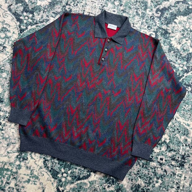 iuliano Italy 울 패턴 빈티지 나바호 스웻 (F)