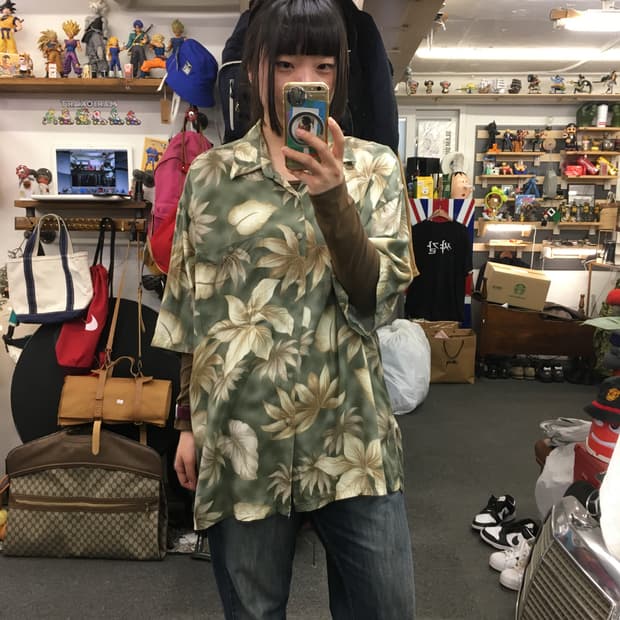 빈티지 하와이안 반팔 셔츠