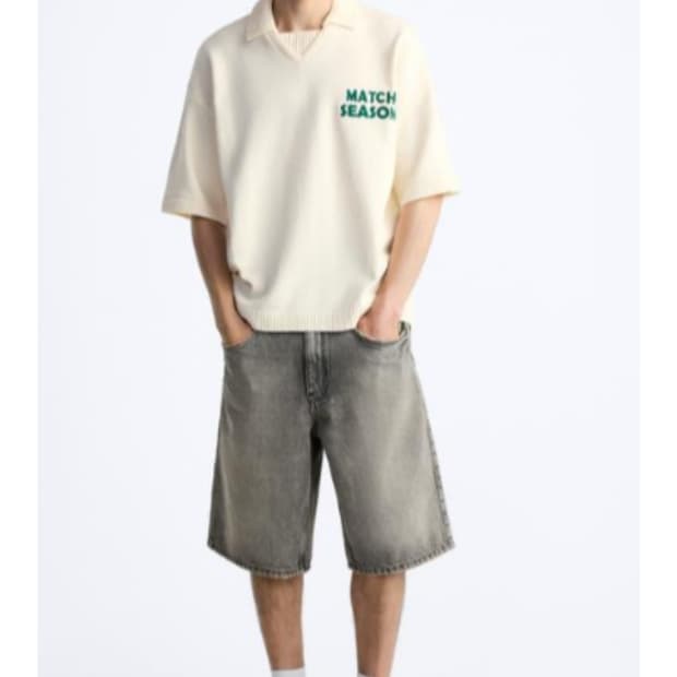 자라 버뮤다 데님 배기핏 그레이 30사이즈