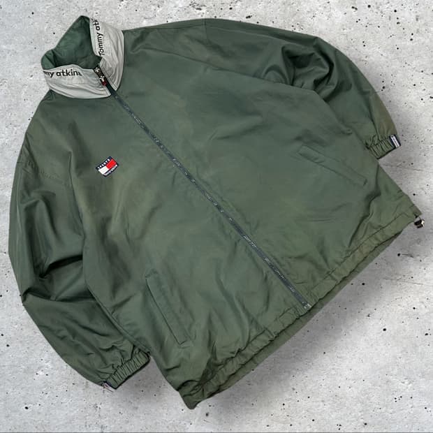 [105] 타미힐피거 아킨스 올드스쿨 그린 바람막이 자켓