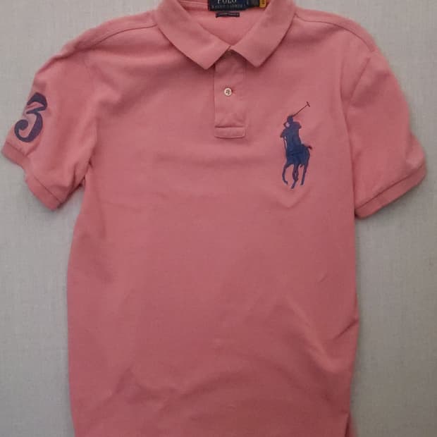 폴로 랄프로렌 빅포니 피케 반팔티 핑크 s
