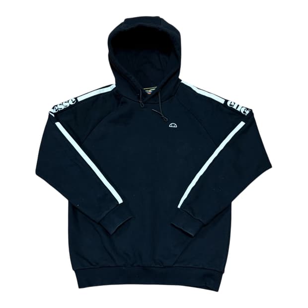 엘레쎄 로고 포인트 기모 후드티