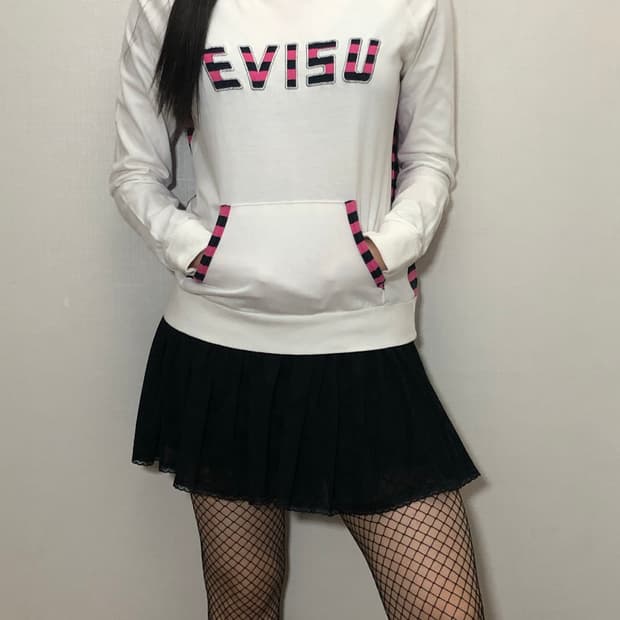 빈티지 에비수 펑크 스트라이프 후디