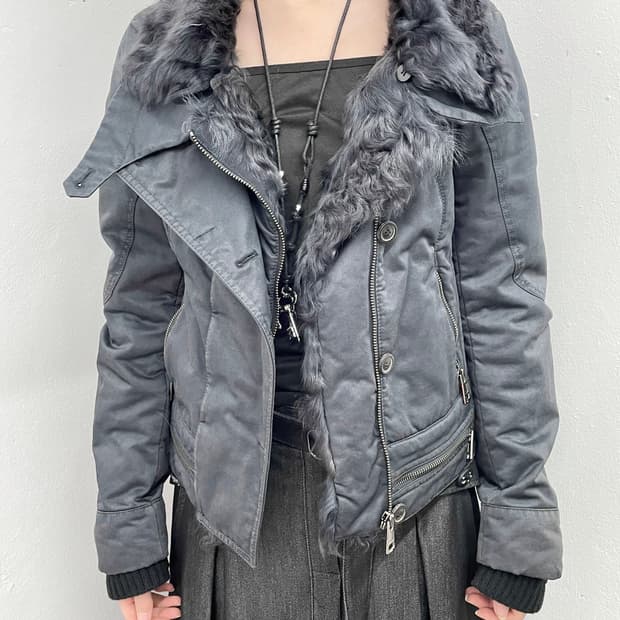 시스템 폭스 버튼 디테일 자켓