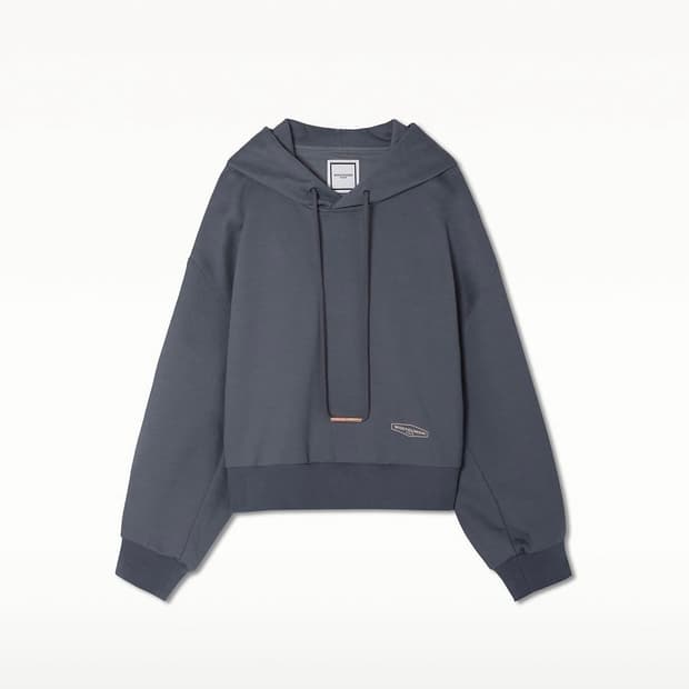 우영미 21F/W 그레이 백로고 후드 티셔츠 38 (95)