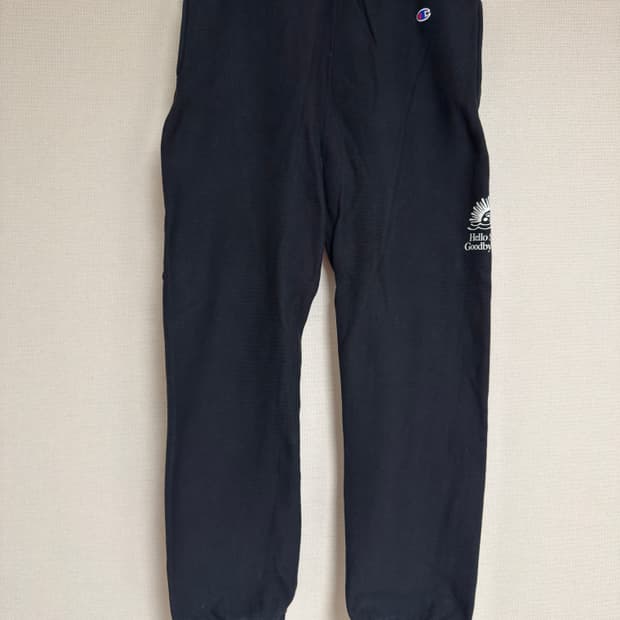 [XL] 챔피온 리버스위브 115 블루택 기모밴딩 조거 블랙