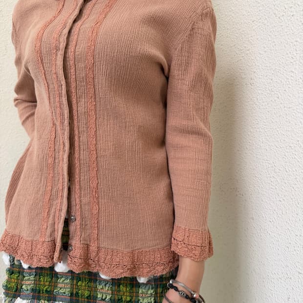 Tsumori Chisato Crinkle Lace Cardigan