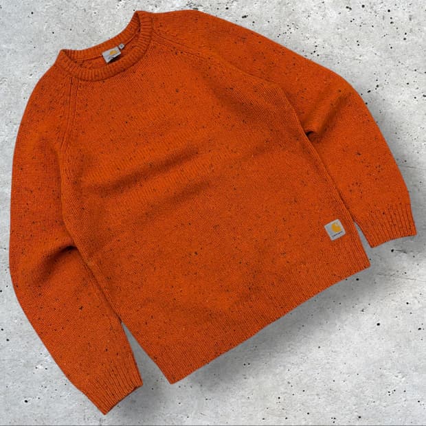[M] 칼하트 앙글리스틱 오렌지색 니트 스웨터 C768